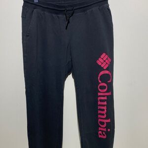 Columbia Men's High-Rise Drawstring Activewear Black Jogger Pants Size L